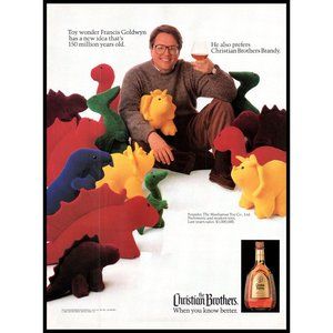 1991 Christian Brothers Brandy Manhattan Toy Company Vintage Print Ad Wall Art